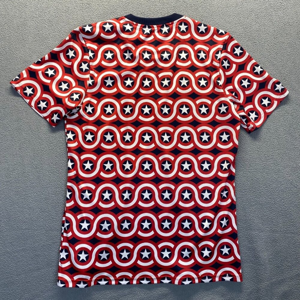 Adidas Marvel‎ Captain America Shirt Size M Slim Fit Red White & Blue mens NEW - Picture 15 of 16